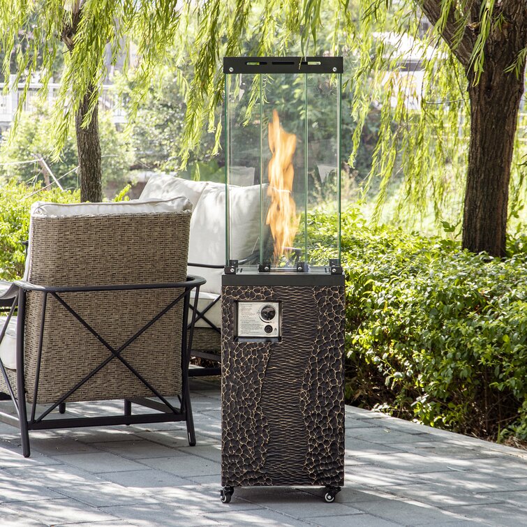 Outdoor Square Flame 41000 BTU Propane Patio Heater